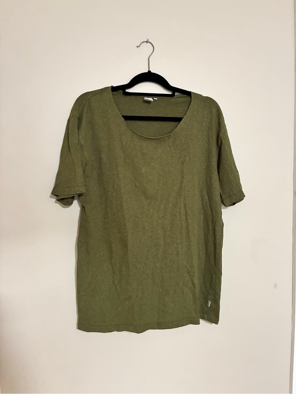 Organic Hemp / Organic Cotton Olive Green Unisex Tee